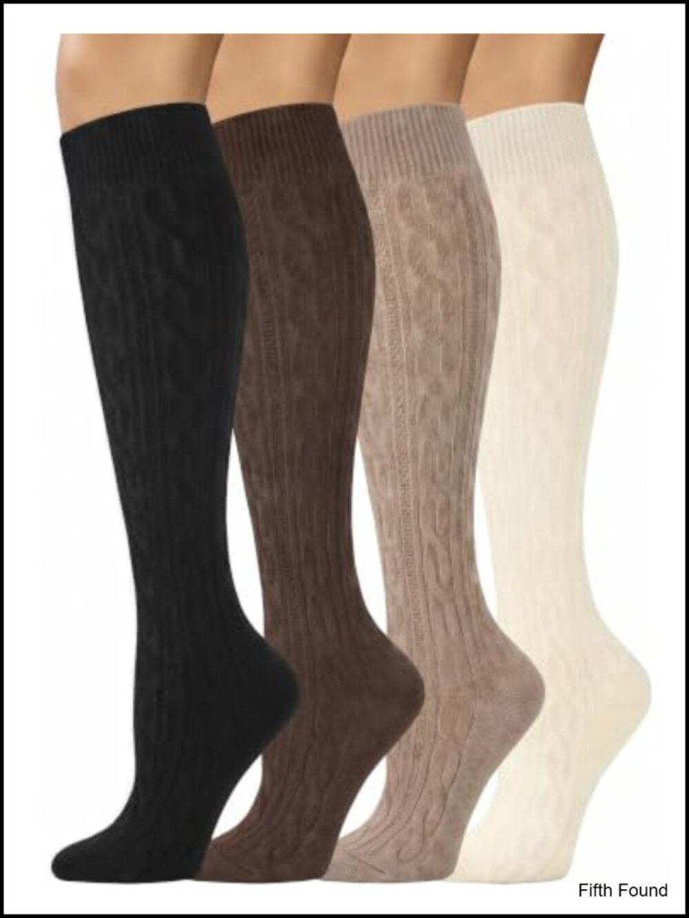 Merino Wool Knee High Socks Women Cable Knit Winter Boot Socks